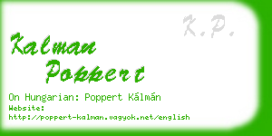 kalman poppert business card