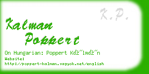 kalman poppert business card